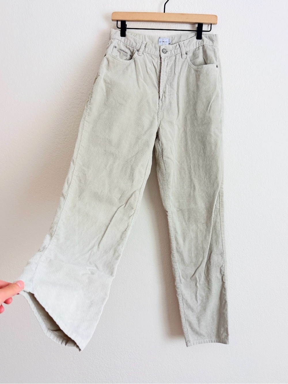 Vintage Calvin Klein Cream Corduroy Pants - Picture 1 of 7
